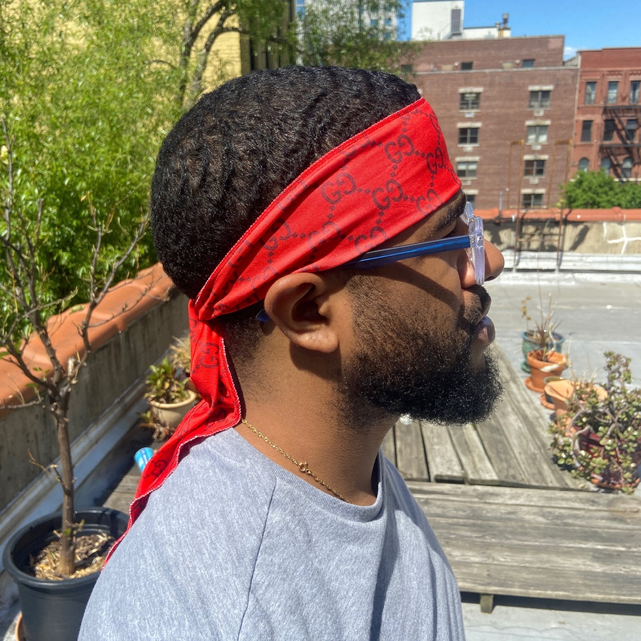 Red GG Head Wrap