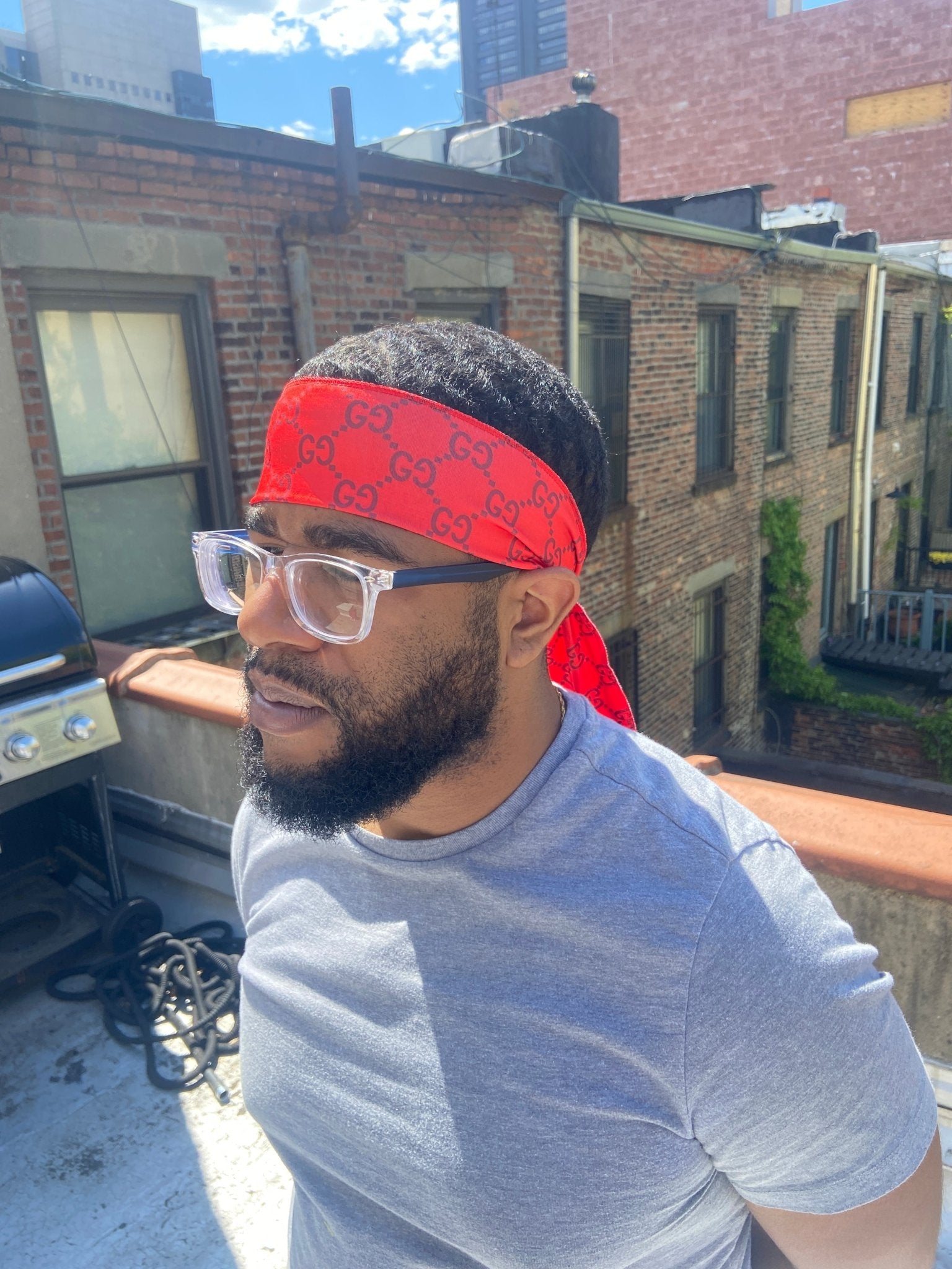 Red GG Head Wrap - Double R Rags