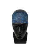 Royal Blue Paisley Stretch Headband - Double R Rags