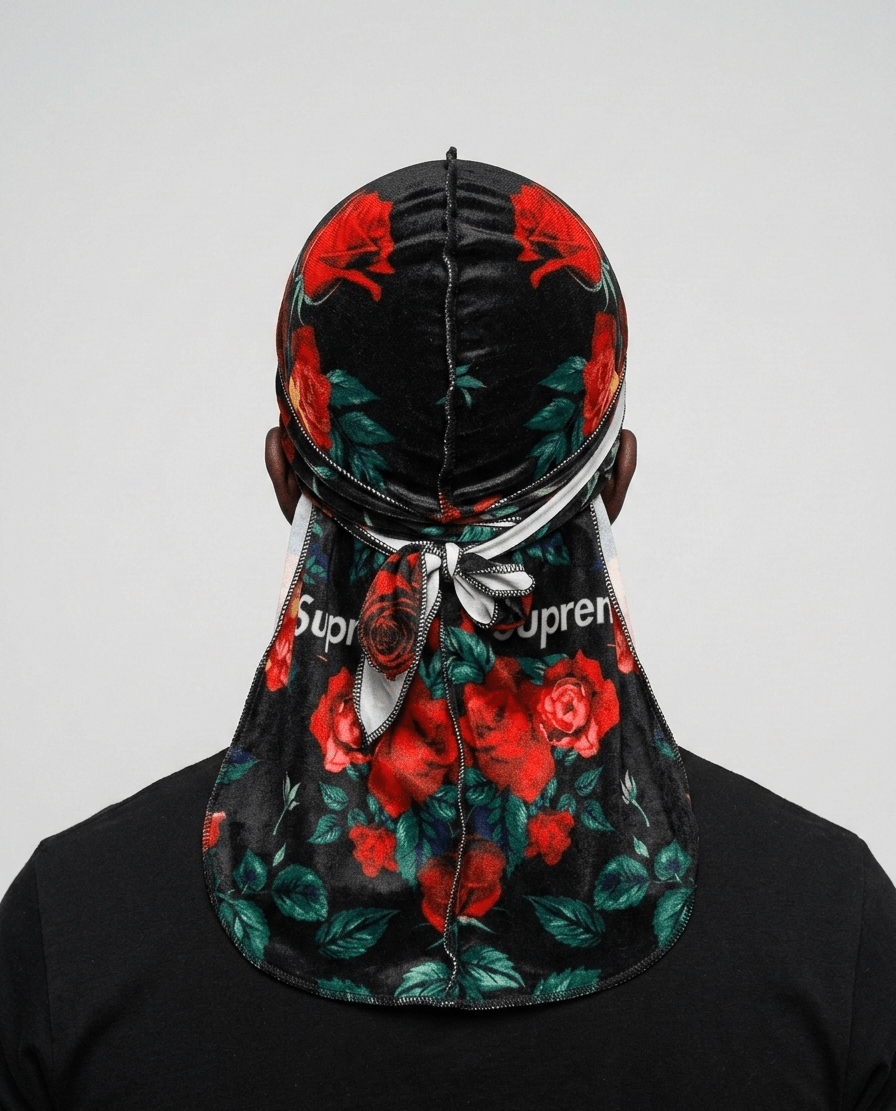 Supreme Floral Velvet Durag - Double R Rags