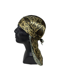 Tribal Gold Silk Durag - Double R Rags