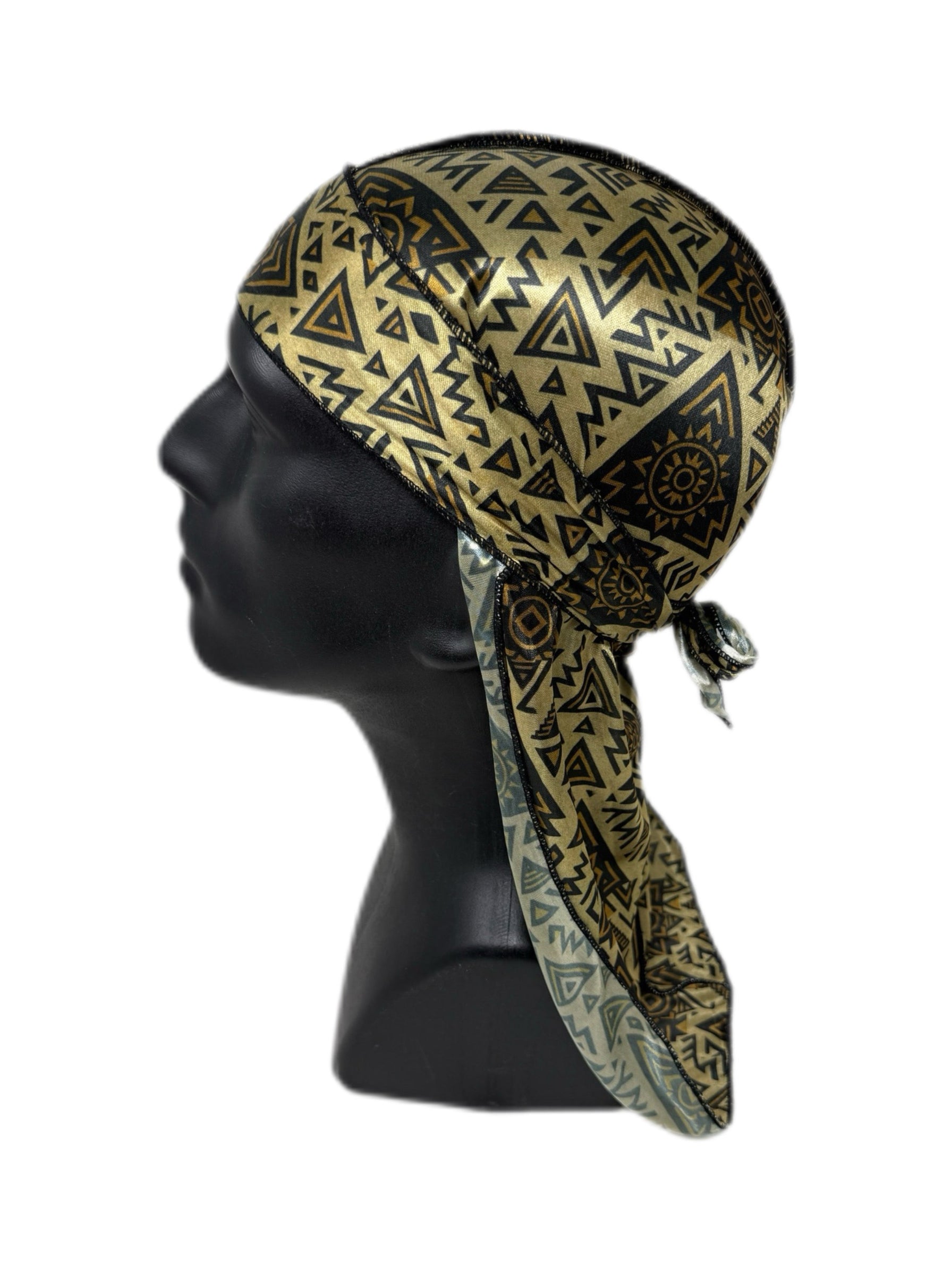 Tribal Gold Silk Durag