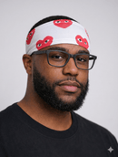 White CDG Designer Headband - Double R Rags