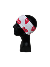 White CDG Designer Headband - Double R Rags