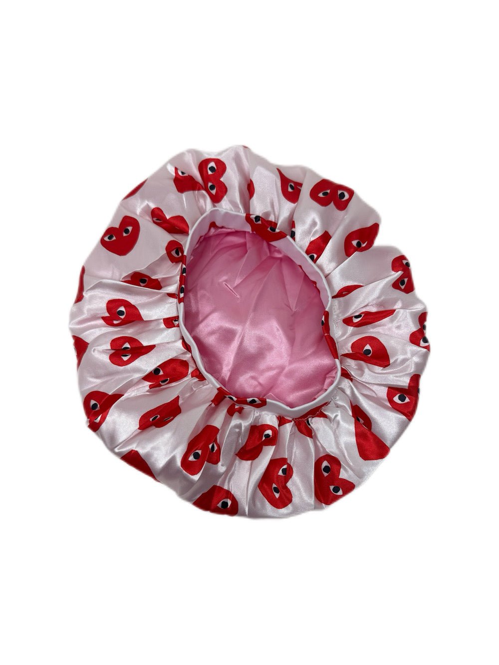 White CDG Luxurious Silk Bonnet - Double R Rags