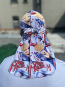 White Speed Racer Velvet Durag - Double R Rags
