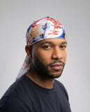White Speed Racer Velvet Durag - Double R Rags
