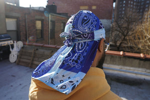 Blue Paisley Designer Silk Durag - Double R Rags