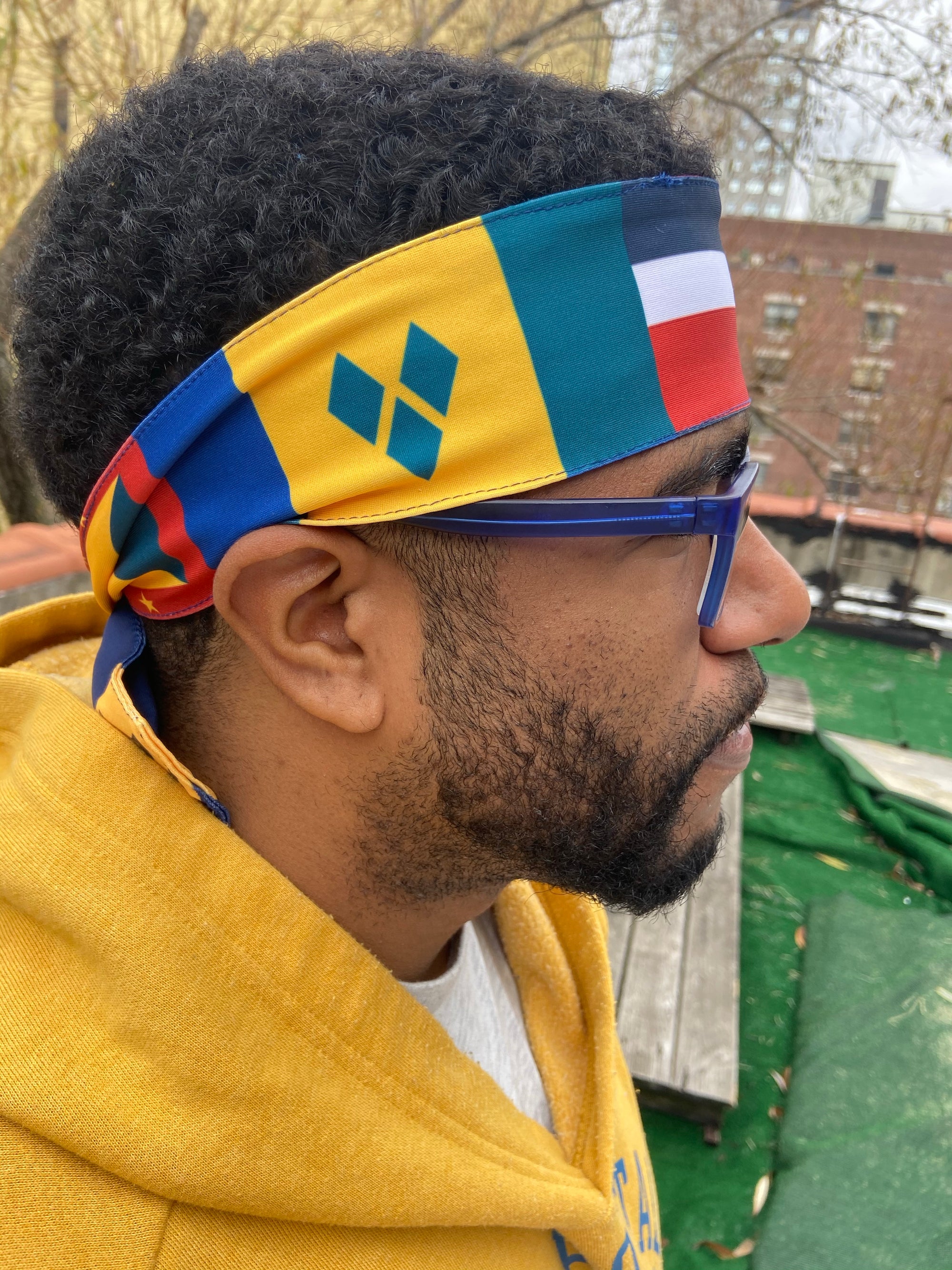 Caribbean Flag Head Wrap - Double R Rags