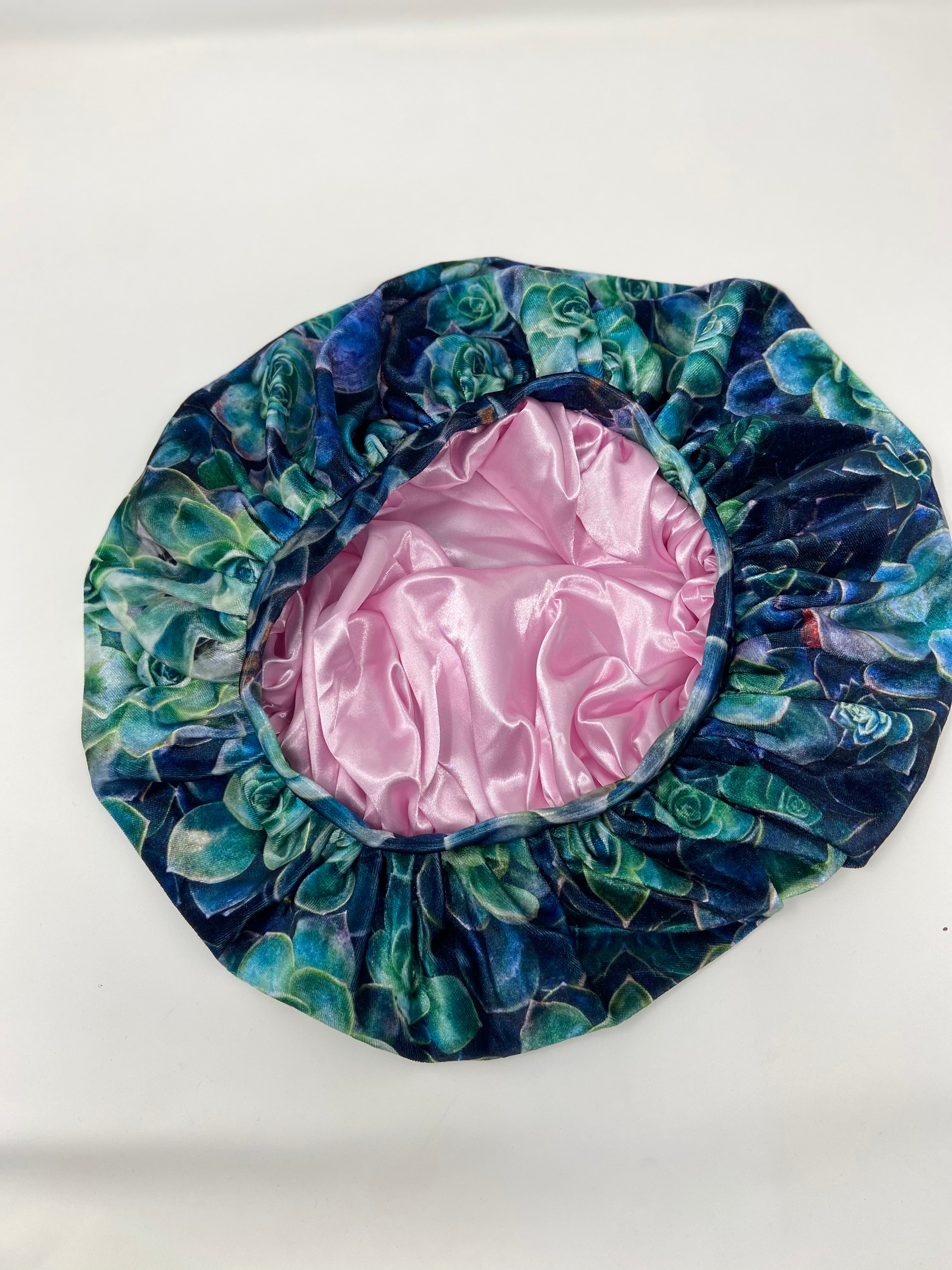 Night Rose Designer Velvet Bonnet