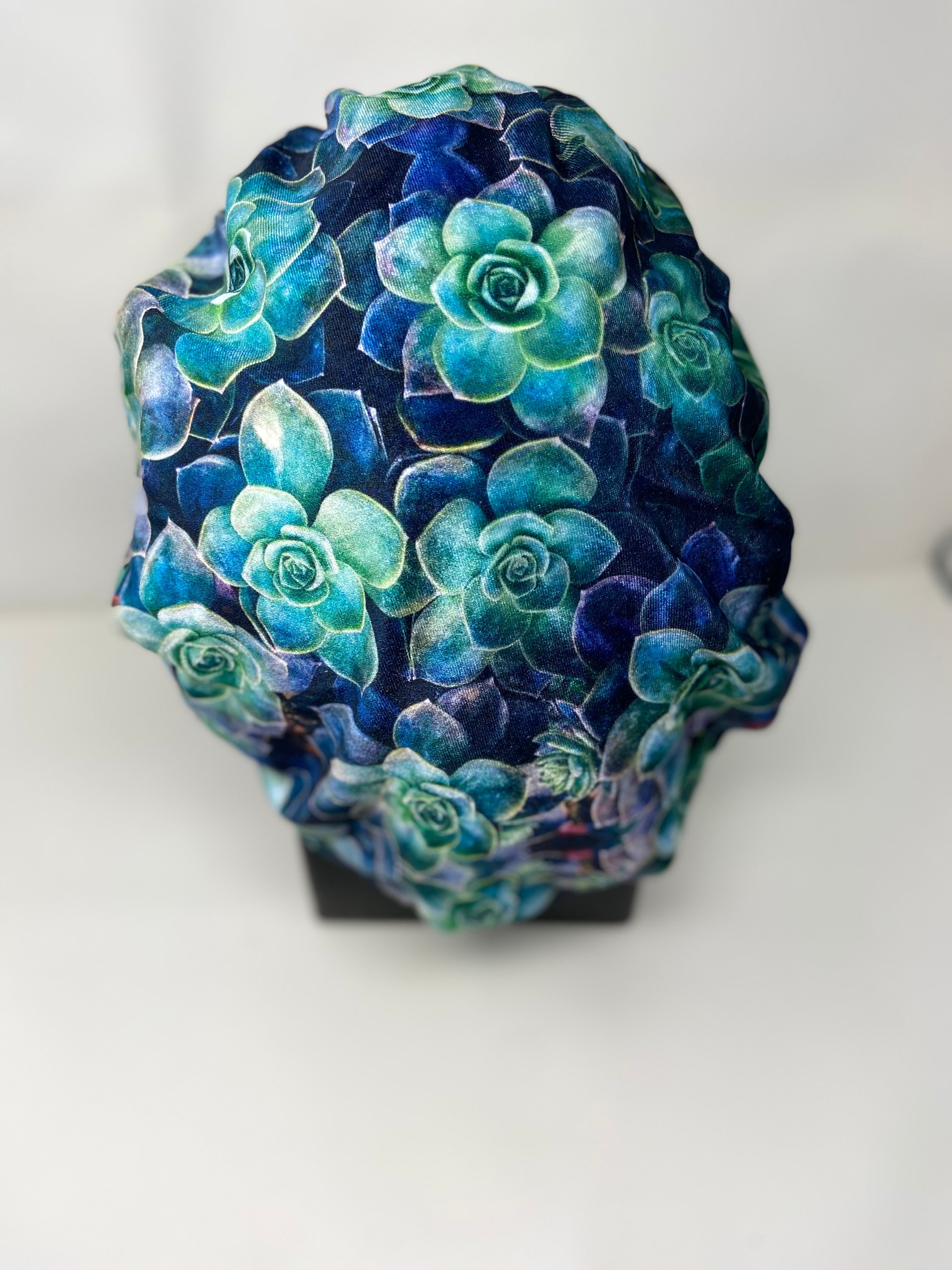 Night Rose Designer Velvet Bonnet